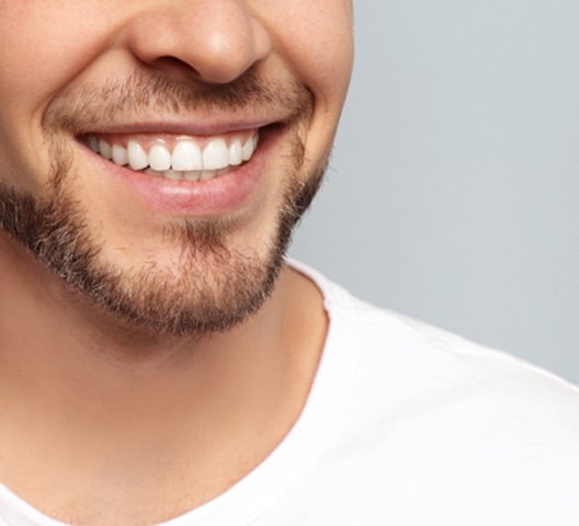 man closeup smile makeover in Doylestown 
        